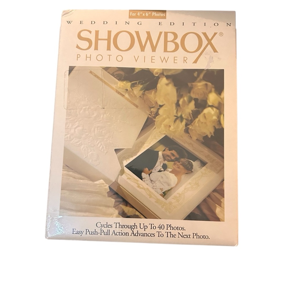 Showbox Wedding Photo Viewer 4x6 Display Holds 40 Photos NEW